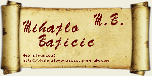 Mihajlo Bajičić vizit kartica
